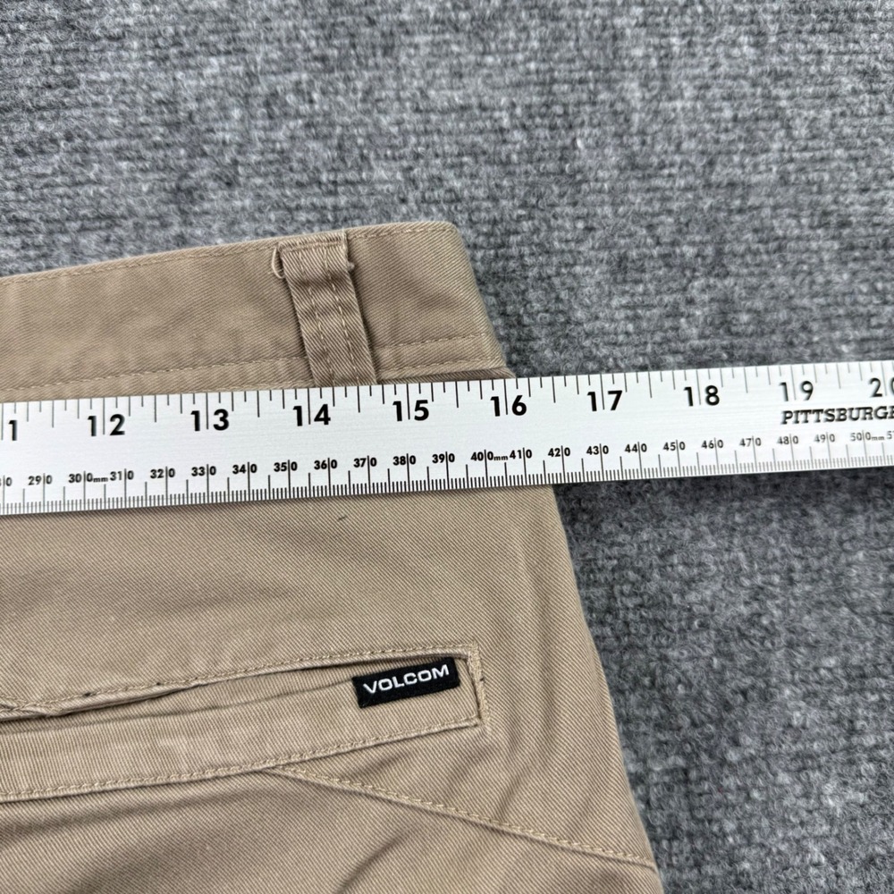 Volcom Mens Chino Pants Tan Straight Fit 30W 30L Casual Workwear - Picture 10 of 12